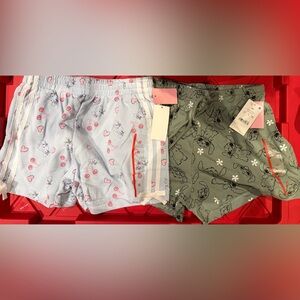 2 pairs of Women's Pajama Shorts - Light Blue and Olive